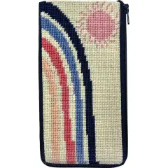 Stitch & Zip Eyeglass Case Needlepoint Kit- Rainbow SZ3016 Multicolor