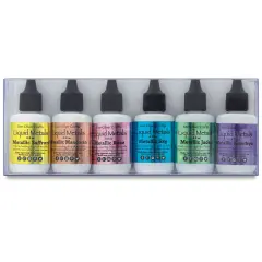 Liquid Metals Watercolor - Set of 6, Precious Alloys
