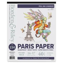 Borden & Riley Paris Paper Sketch Pad - 14" x 17", 40 Sheets