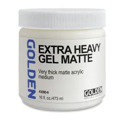 Golden Extra Heavy Acrylic Gel Medium - Matte, 16 oz jar