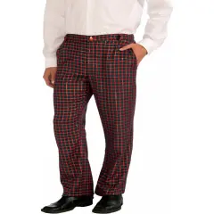 Adults Mens Christmas Plaid Trouser Pants Costume Accessory