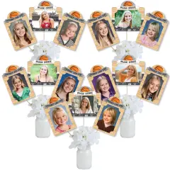 Big Dot of Happiness Nothin' But Net - Basketball - Baby Shower or Birthday Party Picture Centerpiece Sticks - Photo Table Toppers - 15 Pieces