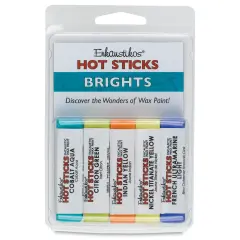 Enkaustikos Hot Sticks Encaustic Paints - Set of 5, Bright Colors, 13 ml sticks