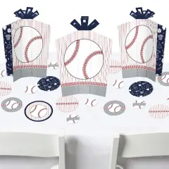Big Dot of Happiness Batter Up - Baseball - Baby Shower or Birthday Party Decor and Confetti - Terrific Table Centerpiece Kit - Set of 30