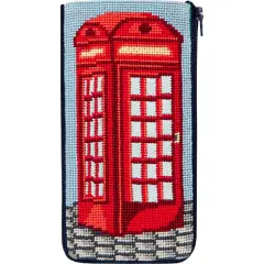 Stitch and Zip Eyeglass Case Kit SZ485 - English Phone Booth Multicolor