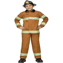 Authentic Issue Fireman Firefighter Hero Boy's Costume