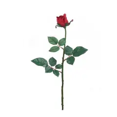 12-Pack: Red Planters Rose Bud Stem with Silk Foliage by Floral Home&reg;