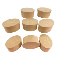 36 Units of Oval Box with Butterfly Embossed Lid