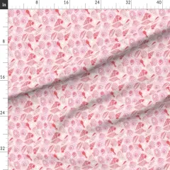 Various Fabrics by the Yard or Fat Quarter Coastal Shells Blush Pink Beach Summer Nautical Maritime Medium Scale Custom Printed Fabric by Spoonflower
