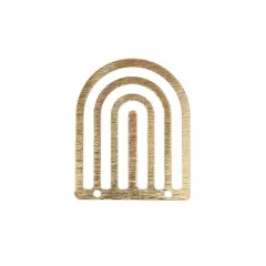 Beadwork Findings Gold Pendant Rainbow 20x25mm 4pcs