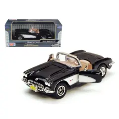 1959 Chevrolet Corvette Black 1/24 Diecast Model Car by Motormax
