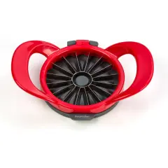 PrepWorks by Progressive Dishwasher Safe 16-Slice Thin Apple Slicer and Corer with Attached Safety Cover