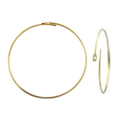 JewelrySupply Wire Hoop 3/4" Gold Plated (6-Pcs)