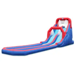 Sunny & Fun Inflatable Kids Backyard Dual Racing Water Slide Park
