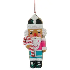 Northlight 4.75" Glittered Nutcracker Cookie Ornament Pink