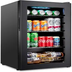 Ivation Beverage Refrigerator Ultra Cool Mini Fridge Beer, Juice Cooler for Home & Office - Black