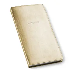 Gallery Leather Pocket Address Book - 6" x 3.25" Key West Gold
