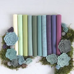 Wool Blend Felt, Succulents