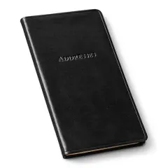 Gallery Leather Pocket Address Book - 6" x 3.25" Acadia Black