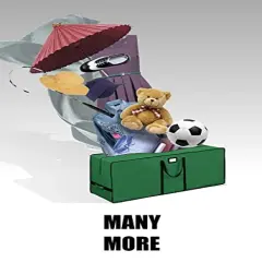 Christmas Tree Storage Bag, Waterproof Christmas Tree Storage, Fits Up to 7.5 ft Tall Artificial Disassembled Trees, Extra Large Heavy Duty Storage Container with Handles&nbsp;(Green, 47"x15"x20)