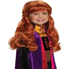 Girls Frozen 2 Anna Wig Costume Accessory