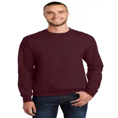 Port & Company&reg; Essential Fleece Crewneck Long Sleeve Sweatshirt Maroon