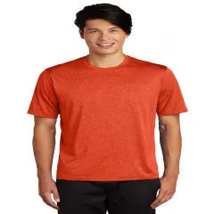 Fitted Men's Short Sleeve Crewneck T-Shirts Deep orange heather