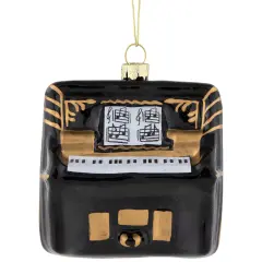 Northlight 3" Black and Gold Organ Glass Christmas Ornament