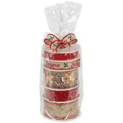 Northlight Set of 5 Gingerbread Matching Themed Craft Christmas Ribbons 1.5" x 3 Yards Brown