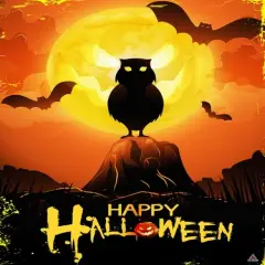 Happy Halloween Poster Wall Art Decoration, 18"x24", Unframed