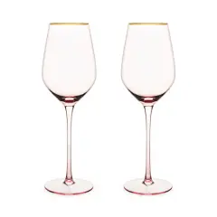 Rose Crystal White Wine Glass Set 
