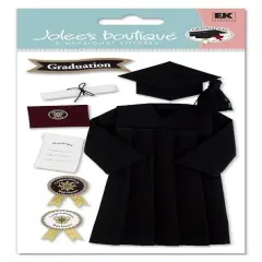 Jolee's Cap & Gown Black Dimensional Stickers