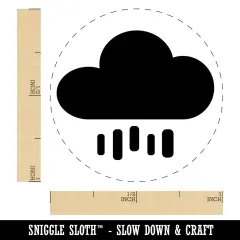 Rain Cloud Solid Self-Inking Rubber Stamp for Stamping Crafting Planners Red