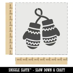 Cozy Winter Mittens Wall Cookie DIY Craft Reusable Stencil