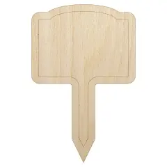 Plant Marker Outline Unfinished Wood Shape Piece Cutout for DIY Craft Projects