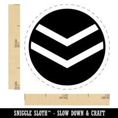 Chevron Arrow in Circle Self-Inking Rubber Stamp for Stamping Crafting Planners Brown