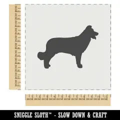Border Collie Dog Solid Wall Cookie DIY Craft Reusable Stencil