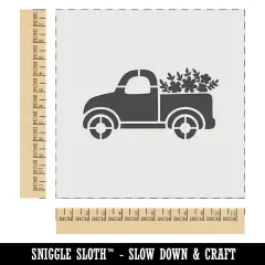 Cute Truck with Flowers Mother's Day Wall Cookie DIY Craft Reusable Stencil