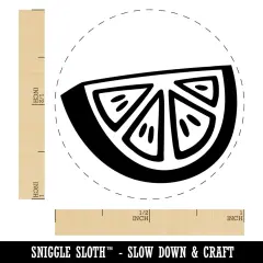 Citrus Fruit Slice Orange Lemon Lime Self-Inking Rubber Stamp Ink Stamper for Stamping Crafting Planners Blue