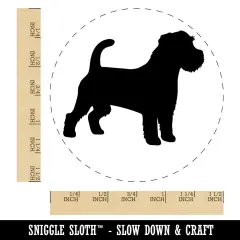 Rough Coated Jack Russell Terrier Parson Dog Solid Self-Inking Rubber Stamp for Stamping Crafting Planners Blue