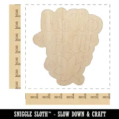 Hello Fall Unfinished Wood Shape Piece Cutout for DIY Craft Projects