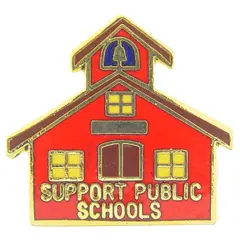 School House Pin Red 1"