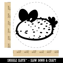 Kawaii Sea Bunny Slug Self-Inking Rubber Stamp for Stamping Crafting Planners Black