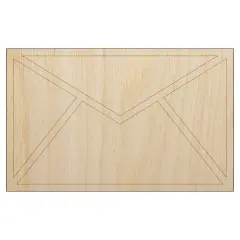 Envelope Mail Unfinished Wood Shape Piece Cutout for DIY Craft Projects