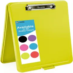 Enday Translucent Clipboard Storage Case Green