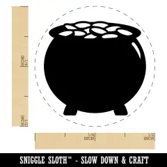 Lucky Pot of Gold Saint Patrick's Day Self-Inking Rubber Stamp for Stamping Crafting Planners Sky Blue