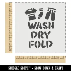 Laundry Wash Dry Fold Wall Cookie DIY Craft Reusable Stencil
