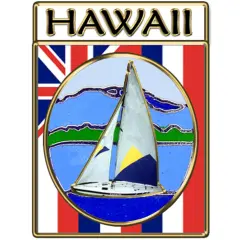 Hawaii Sailboat Pin 1"