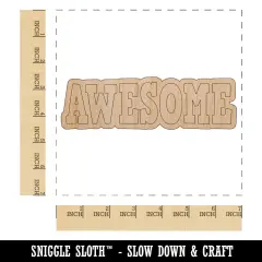 Awesome Fun Text Teacher Unfinished Wood Shape Piece Cutout for DIY Craft Projects