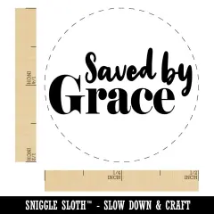 Saved by Grace Inspirational Christian Self-Inking Rubber Stamp for Stamping Crafting Planners Purple